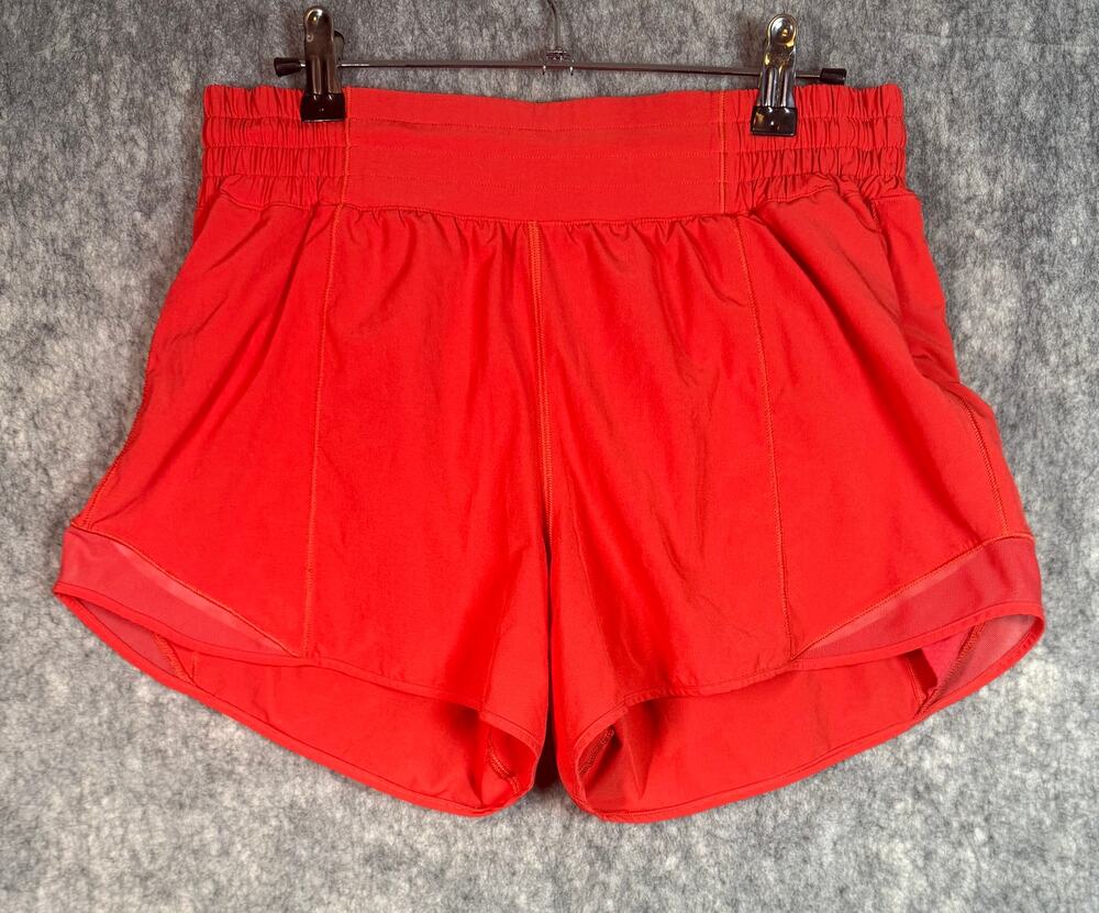 Lululemon Hotty Hot High Rise Lined Pink Size 10 Shorts 4" Inseam W7AYXT